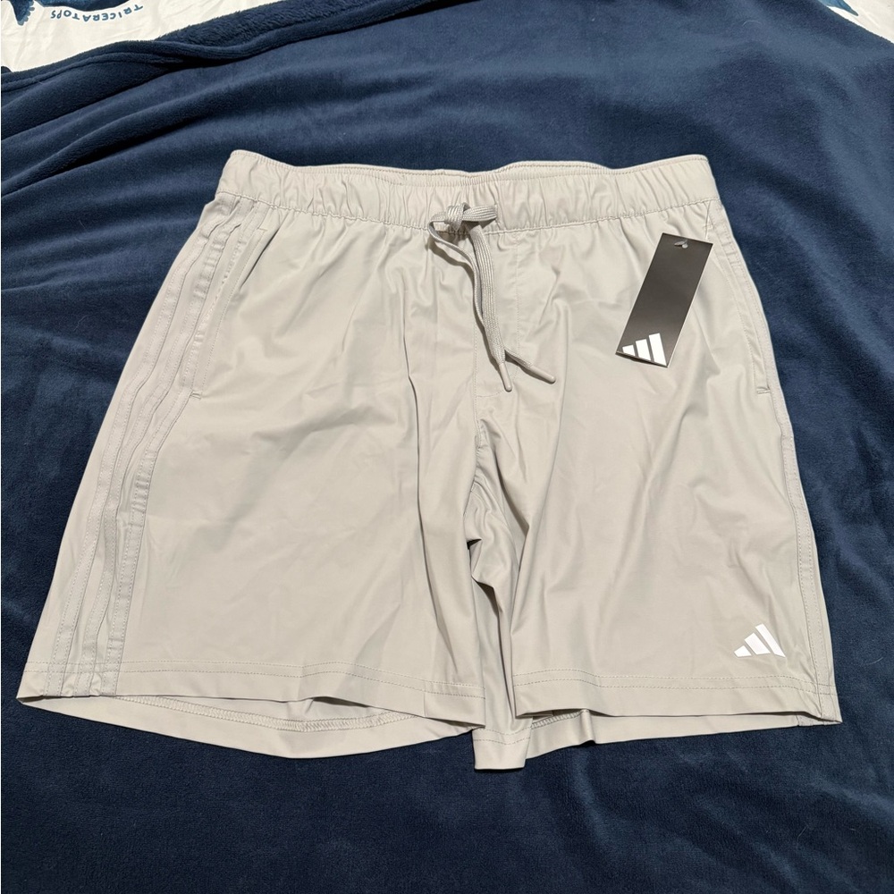 Adidas Gray Athletic Shorts Lightweight Design